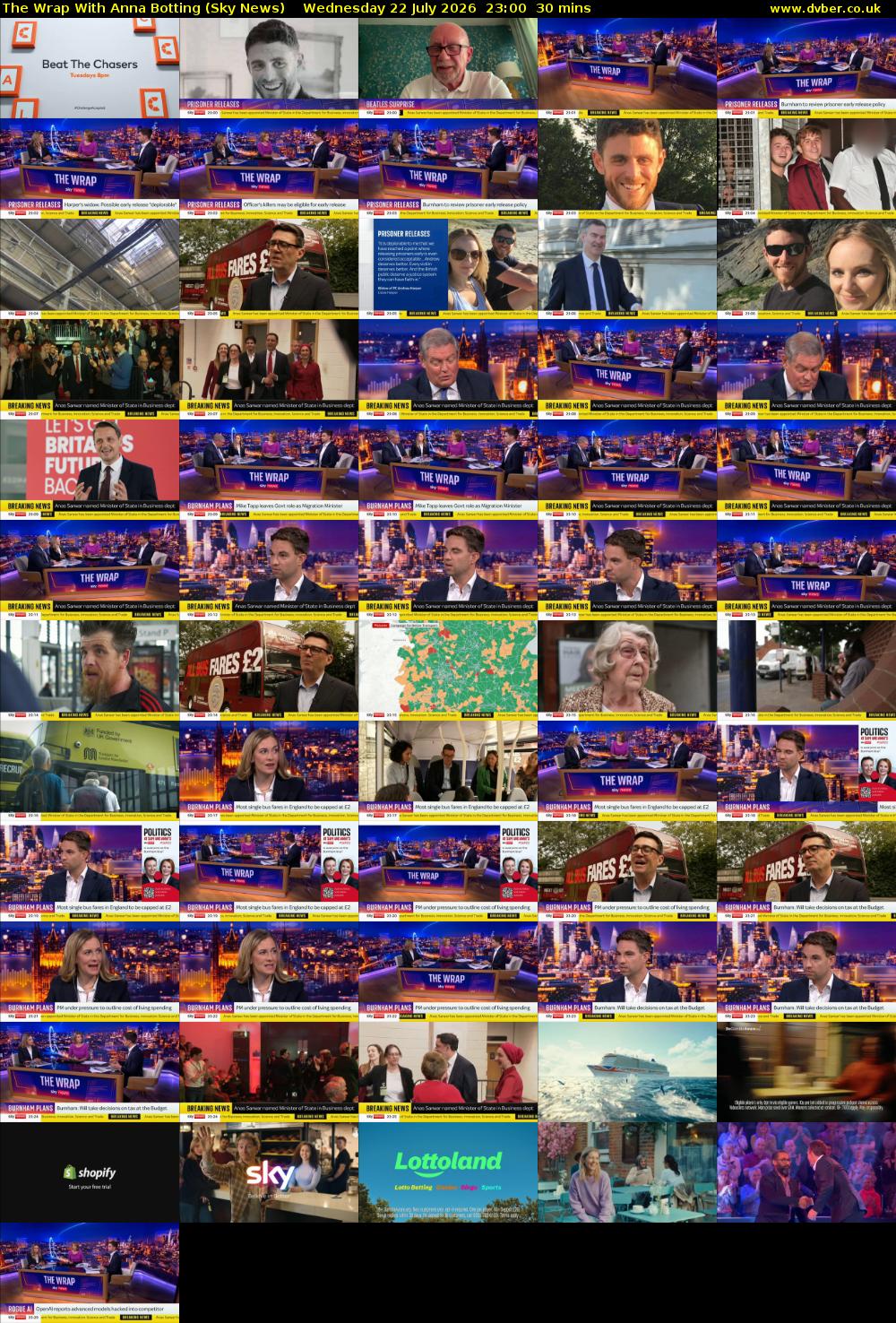 The Wrap With Anna Botting (Sky News) Wednesday 22 July 2026 23:00 - 23:30