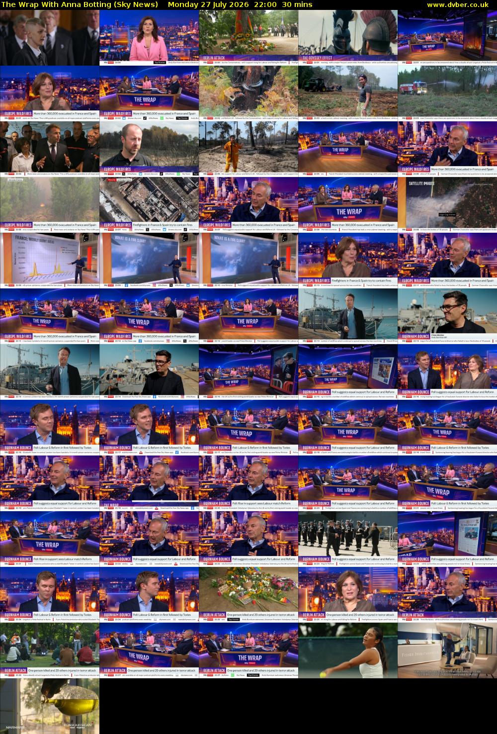 The Wrap With Anna Botting (Sky News) Monday 27 July 2026 22:00 - 22:30
