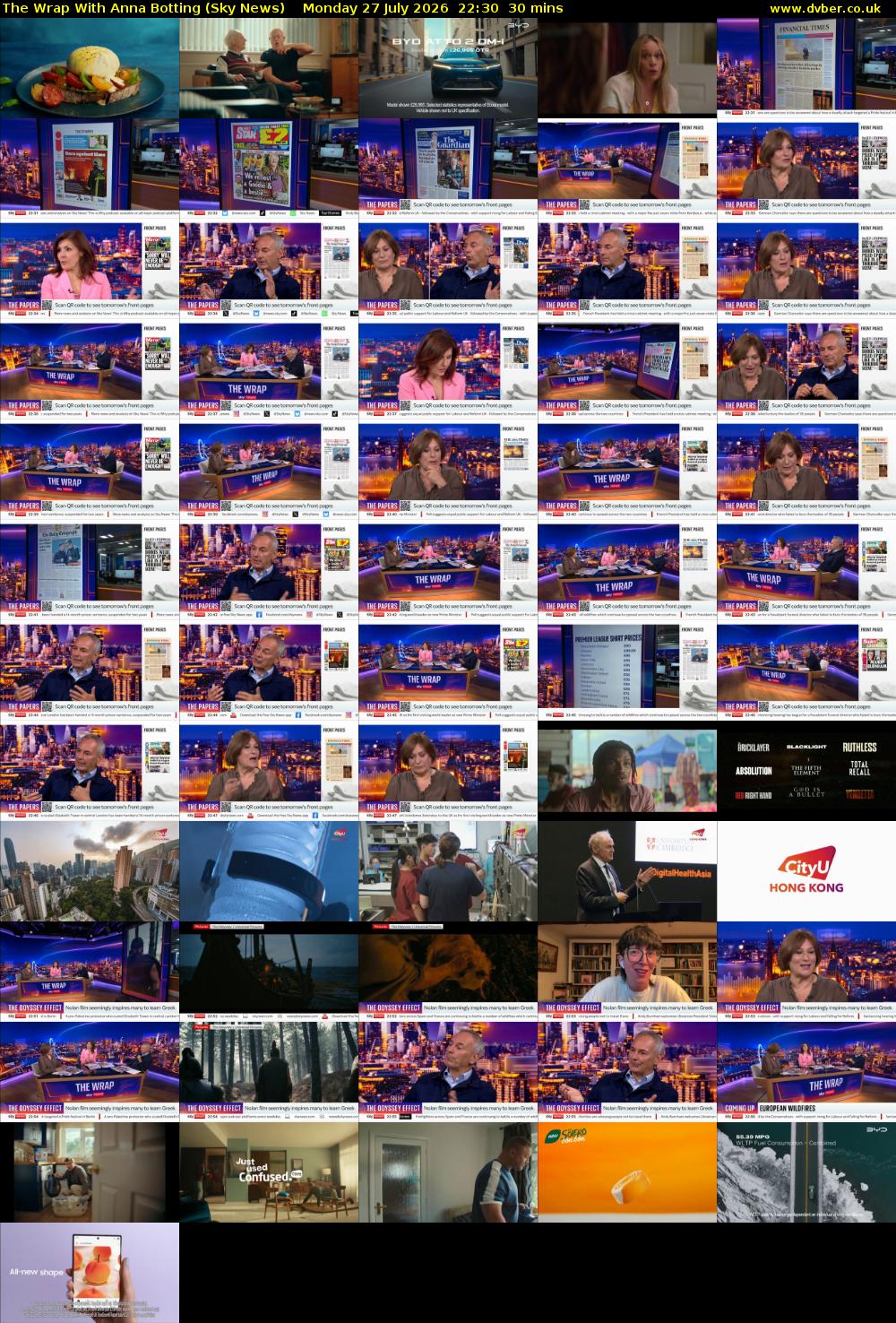 The Wrap With Anna Botting (Sky News) Monday 27 July 2026 22:30 - 23:00