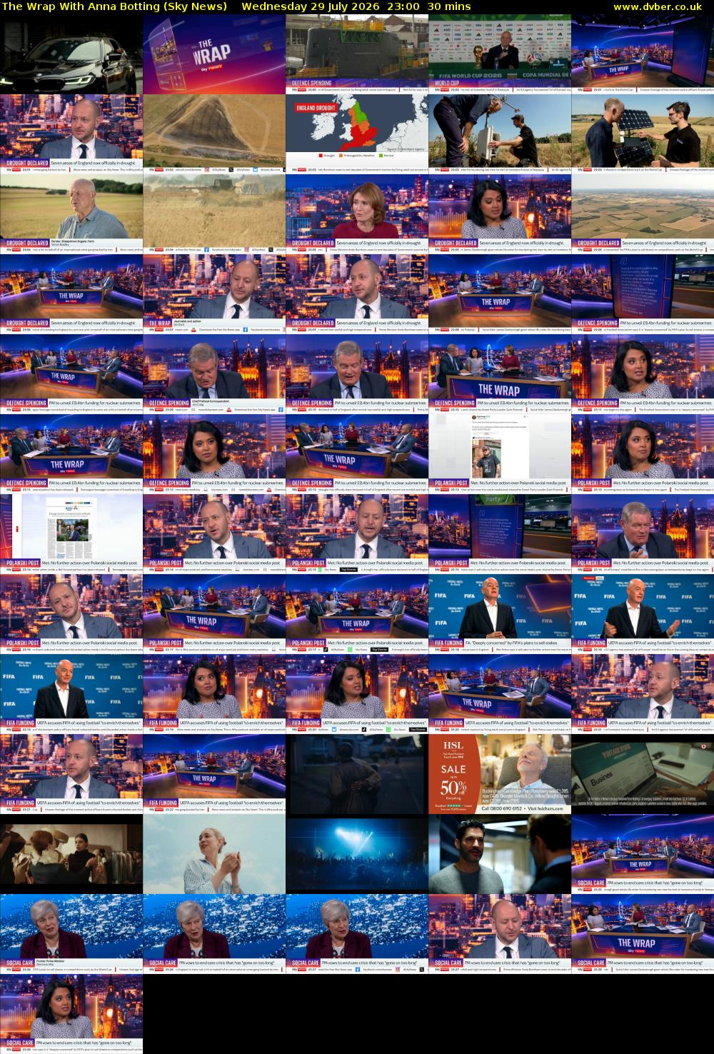 The Wrap With Anna Botting (Sky News) Wednesday 29 July 2026 23:00 - 23:30