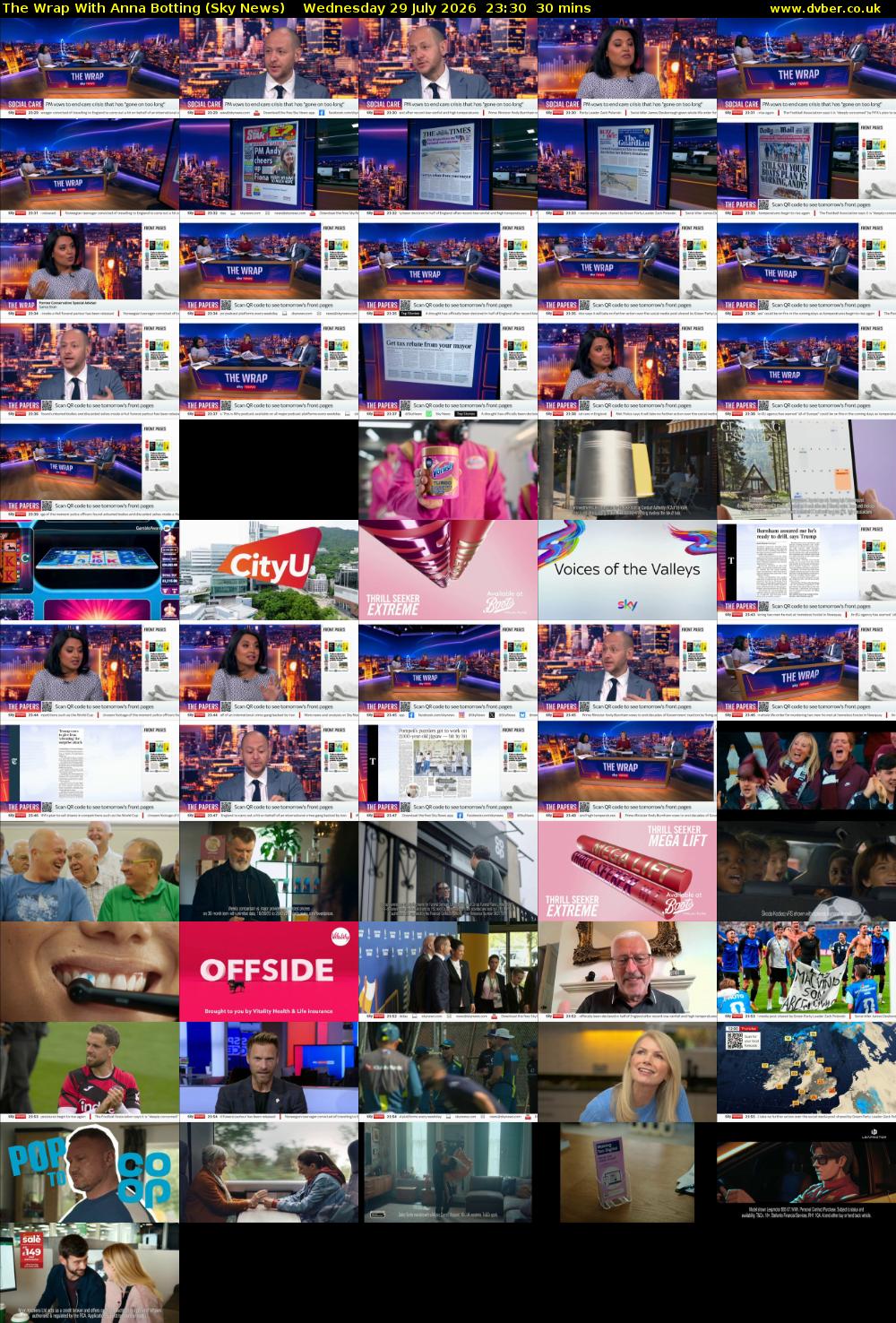 The Wrap With Anna Botting (Sky News) Wednesday 29 July 2026 23:30 - 00:00