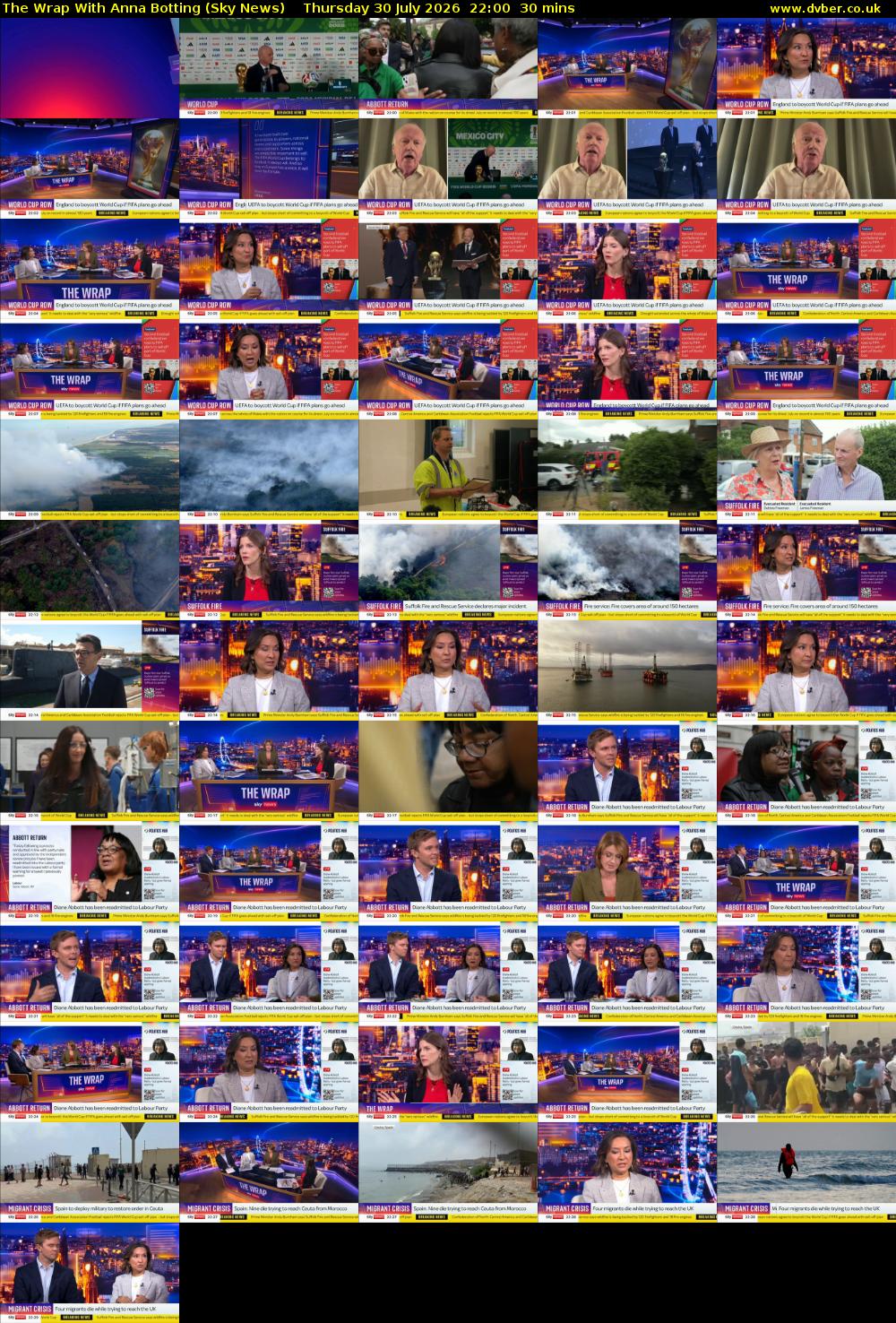 The Wrap With Anna Botting (Sky News) Thursday 30 July 2026 22:00 - 22:30