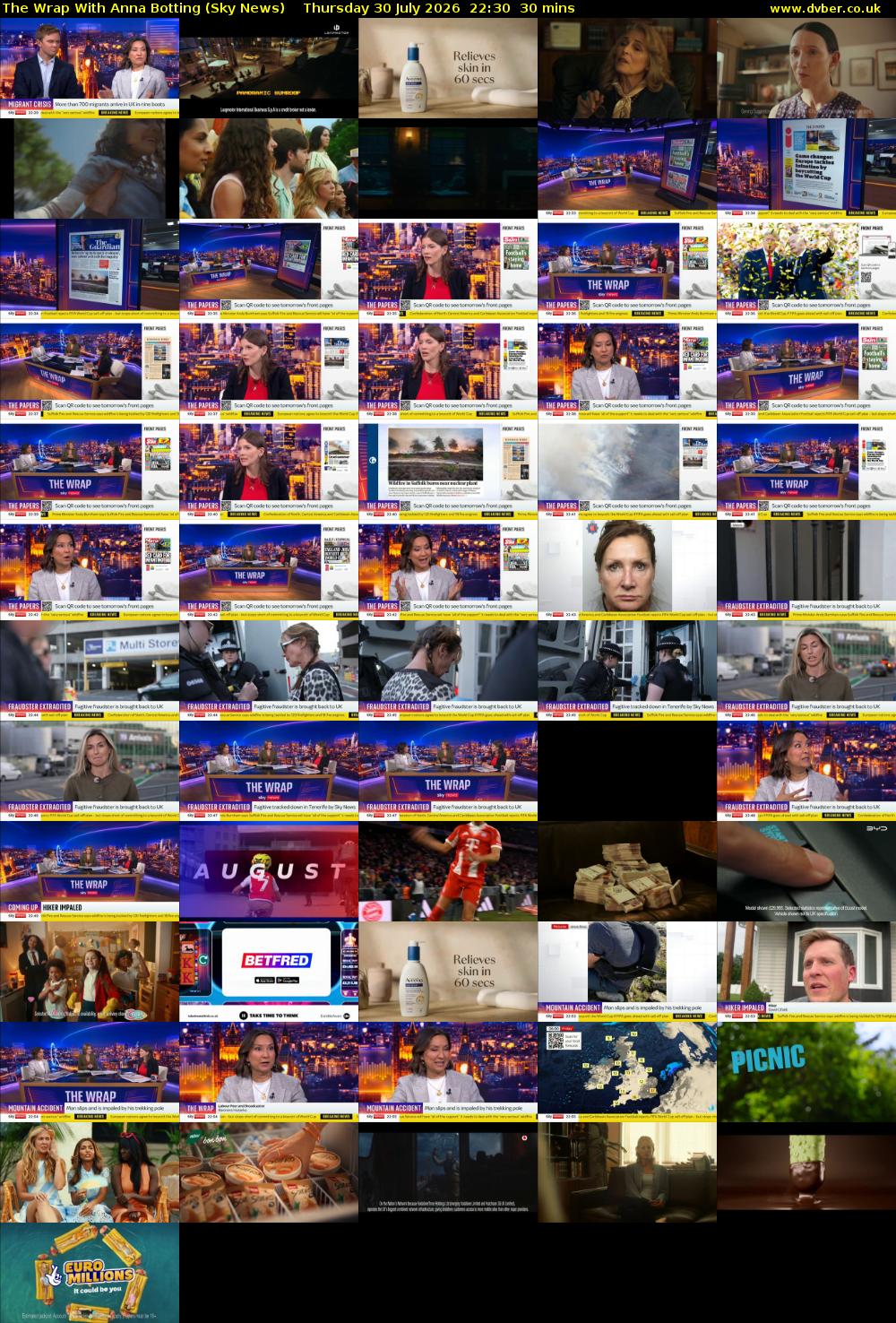 The Wrap With Anna Botting (Sky News) Thursday 30 July 2026 22:30 - 23:00