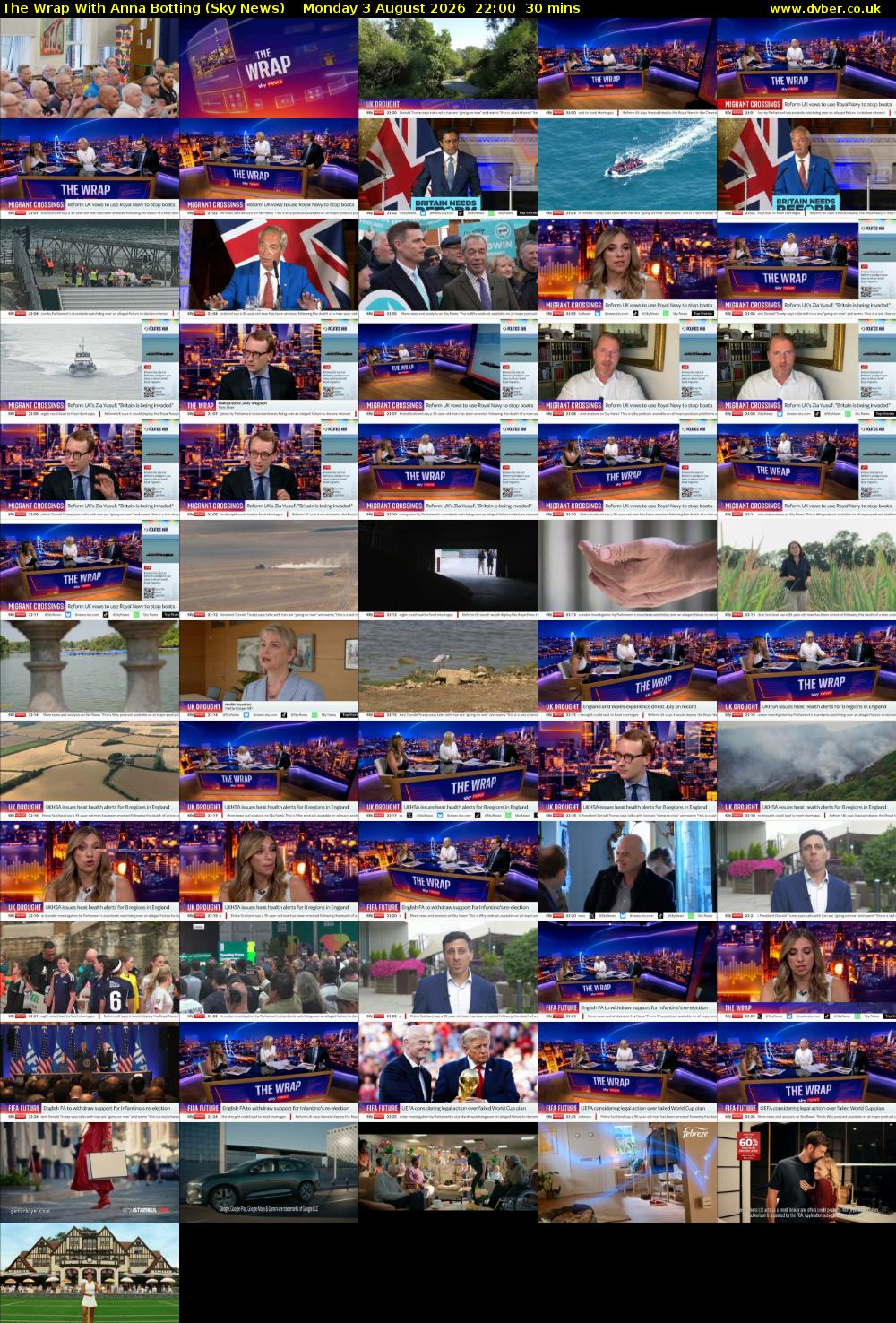 The Wrap With Anna Botting (Sky News) Monday 3 August 2026 22:00 - 22:30