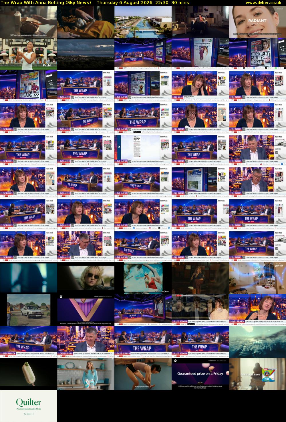 The Wrap With Anna Botting (Sky News) Thursday 6 August 2026 22:30 - 23:00