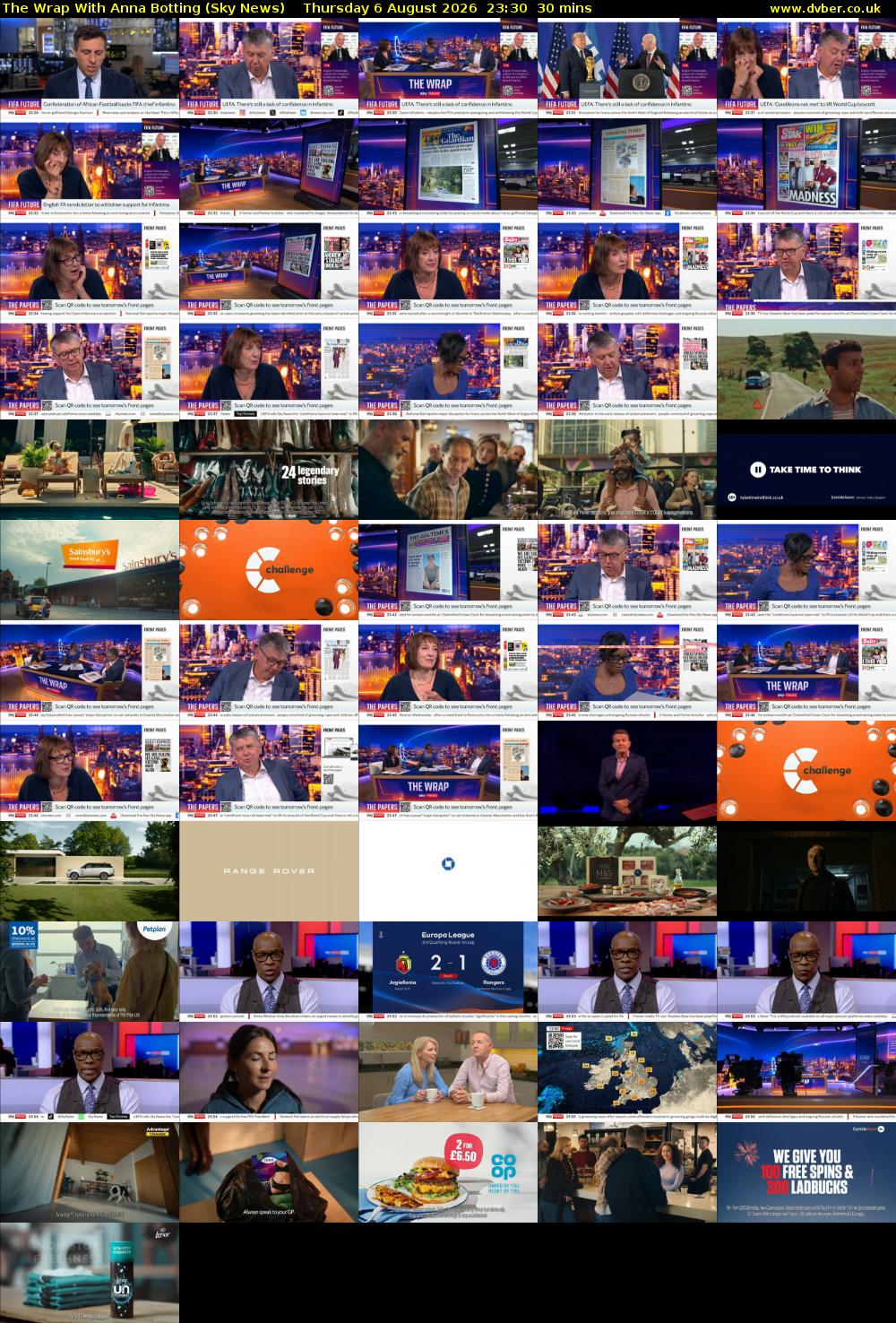 The Wrap With Anna Botting (Sky News) Thursday 6 August 2026 23:30 - 00:00