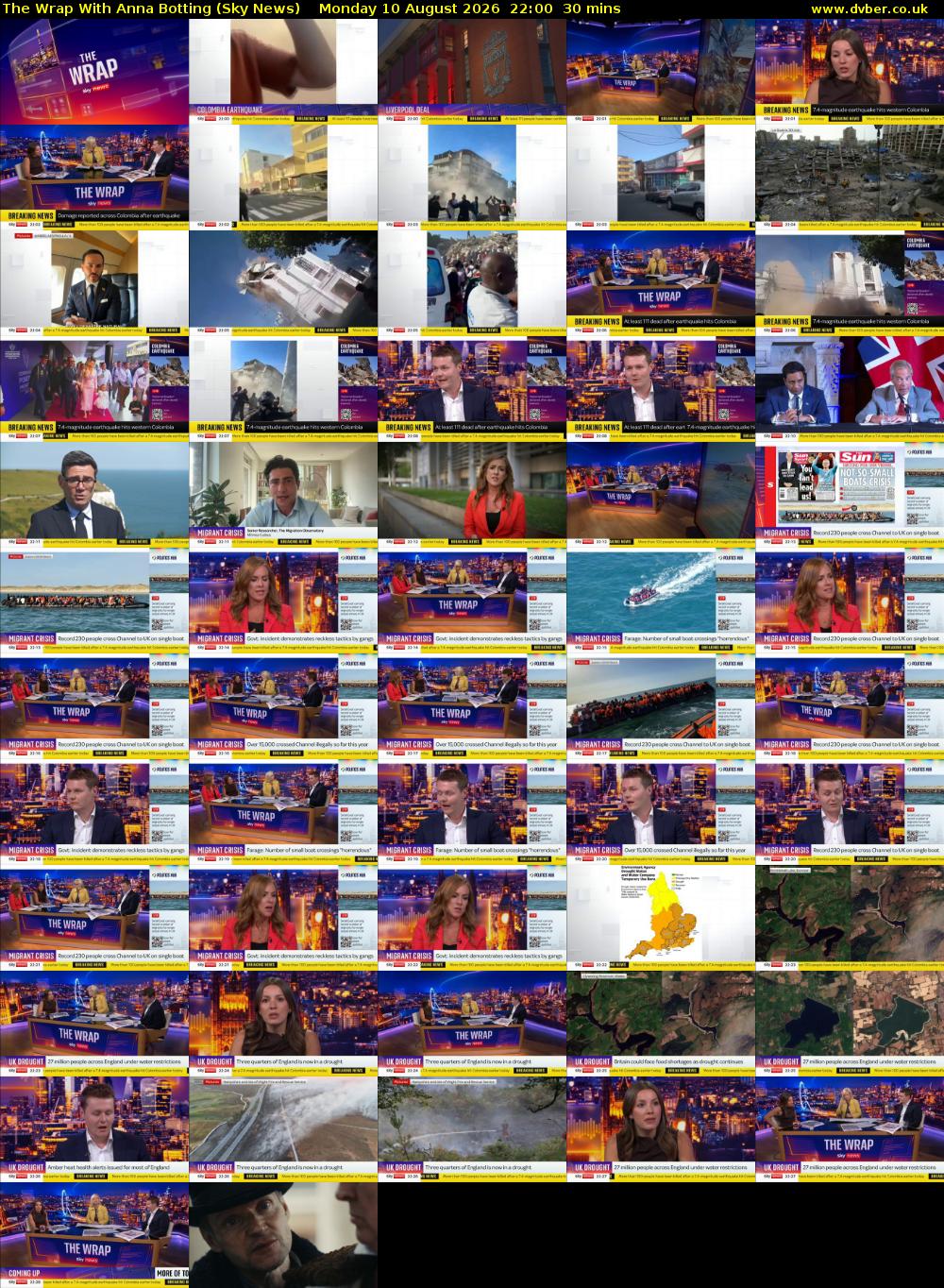 The Wrap With Anna Botting (Sky News) Monday 10 August 2026 22:00 - 22:30
