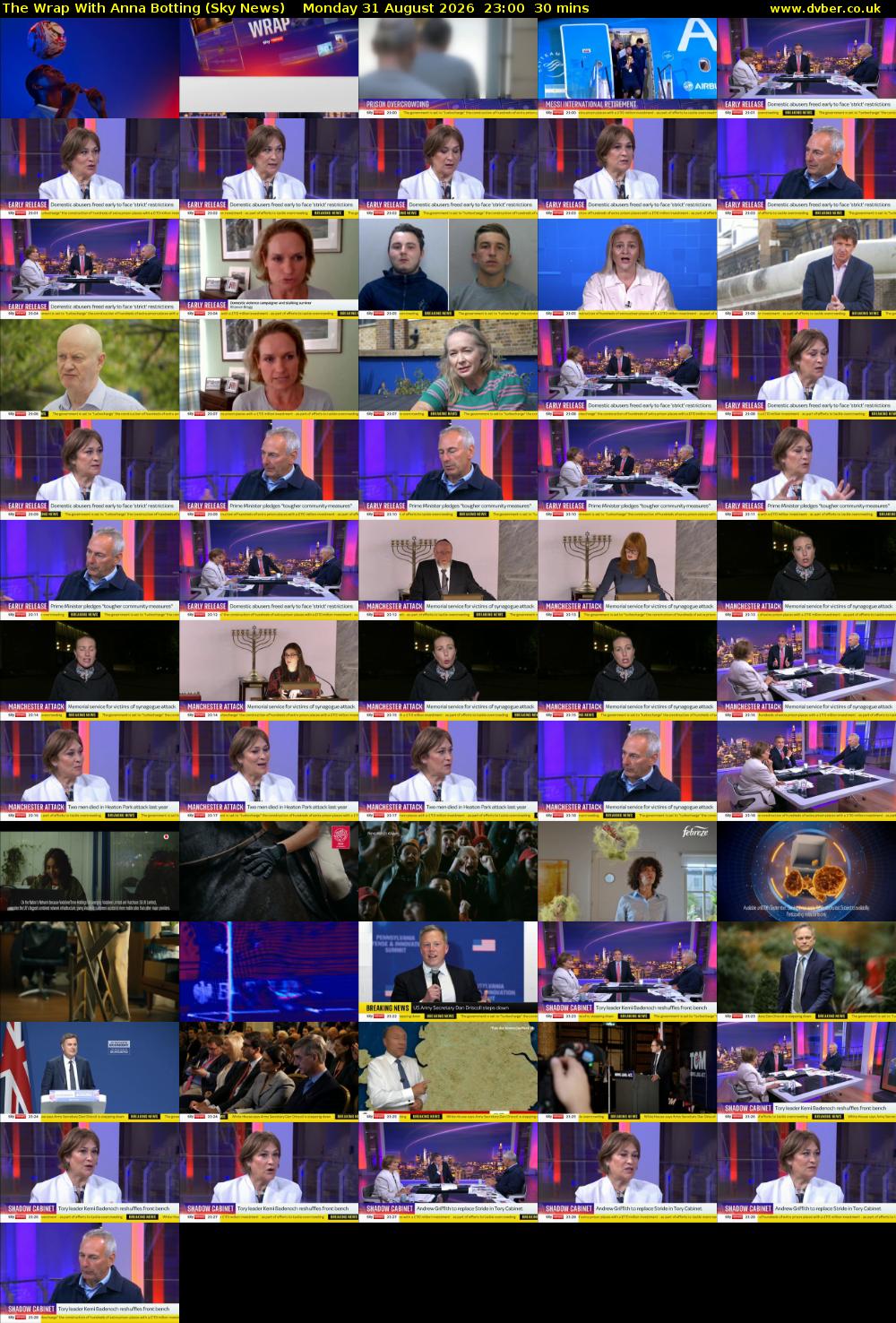 The Wrap With Anna Botting (Sky News) Monday 31 August 2026 23:00 - 23:30