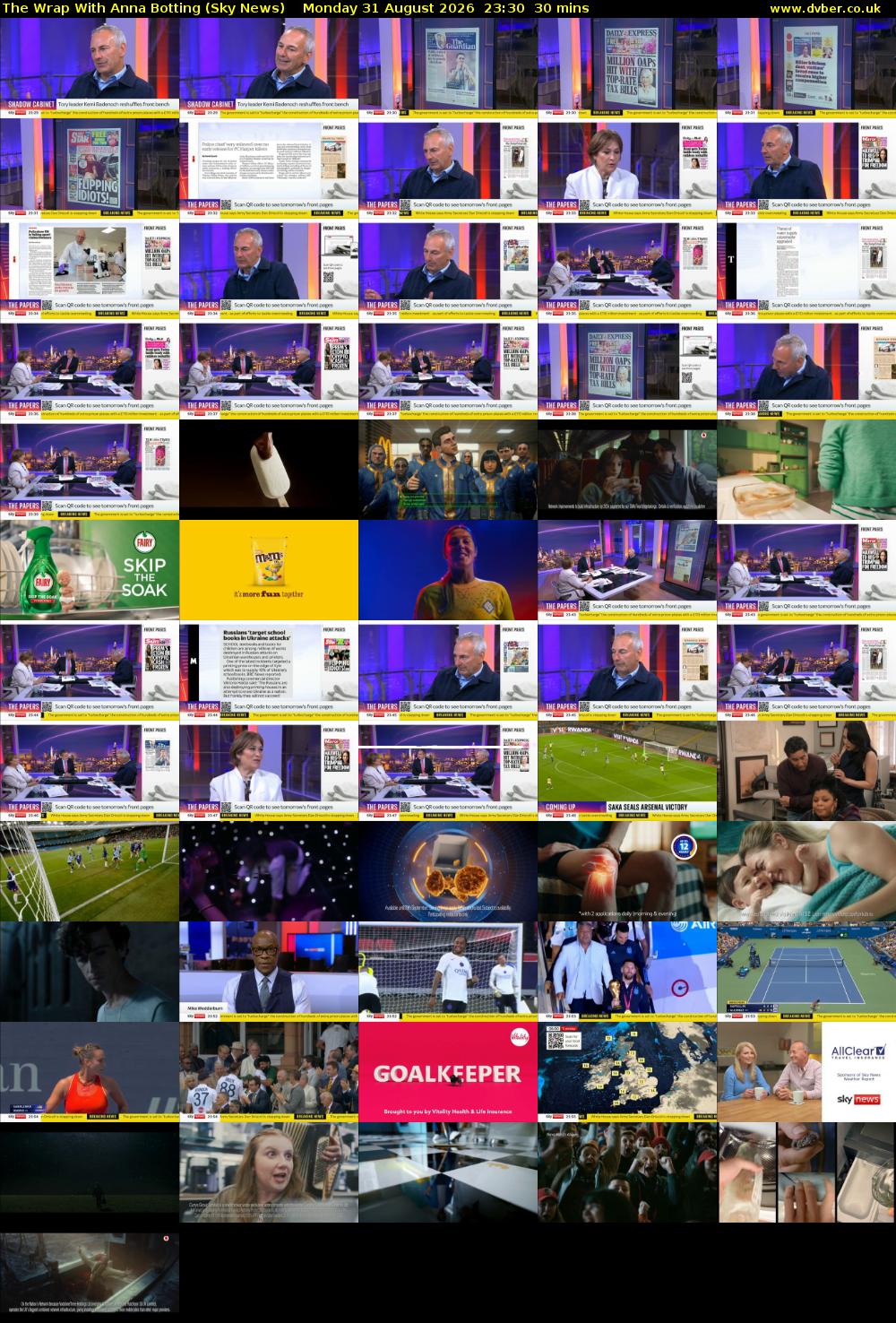 The Wrap With Anna Botting (Sky News) Monday 31 August 2026 23:30 - 00:00