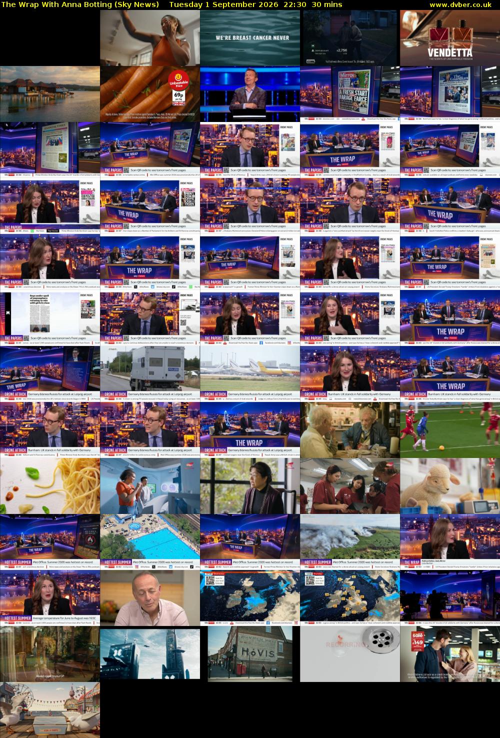 The Wrap With Anna Botting (Sky News) Tuesday 1 September 2026 22:30 - 23:00