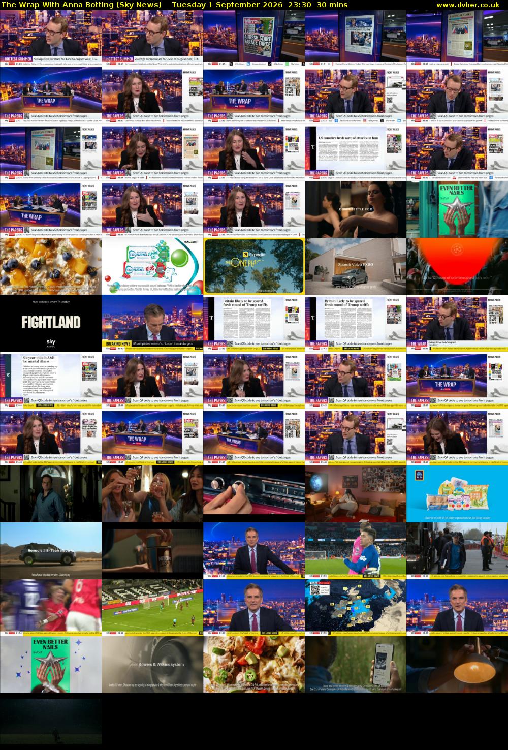 The Wrap With Anna Botting (Sky News) Tuesday 1 September 2026 23:30 - 00:00
