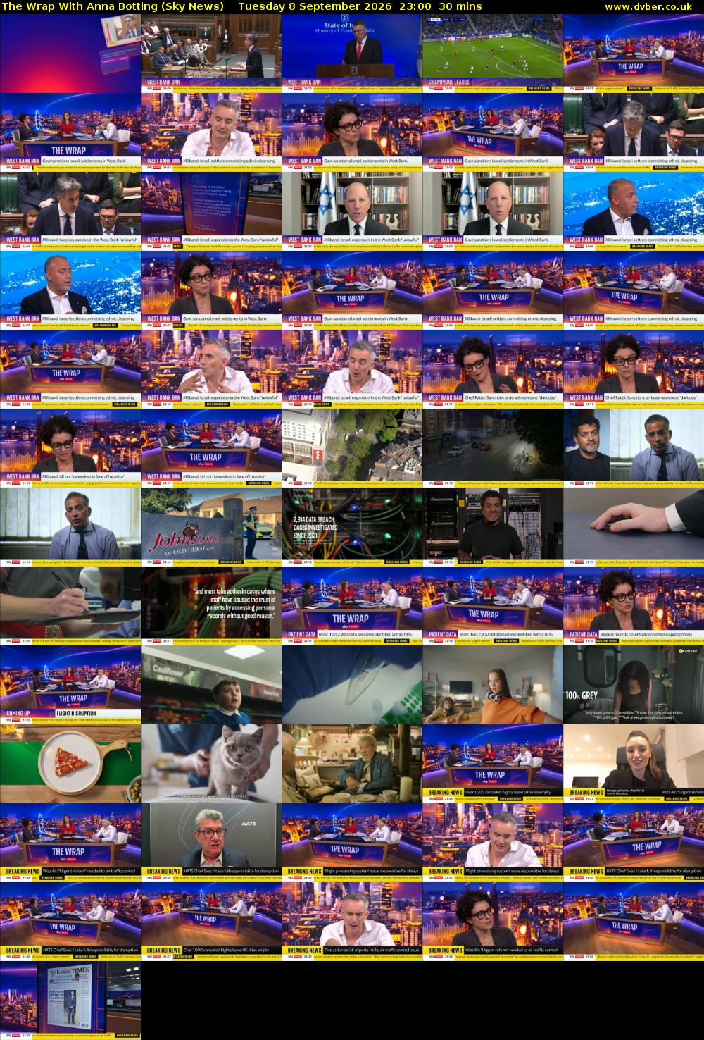The Wrap With Anna Botting (Sky News) Tuesday 8 September 2026 23:00 - 23:30