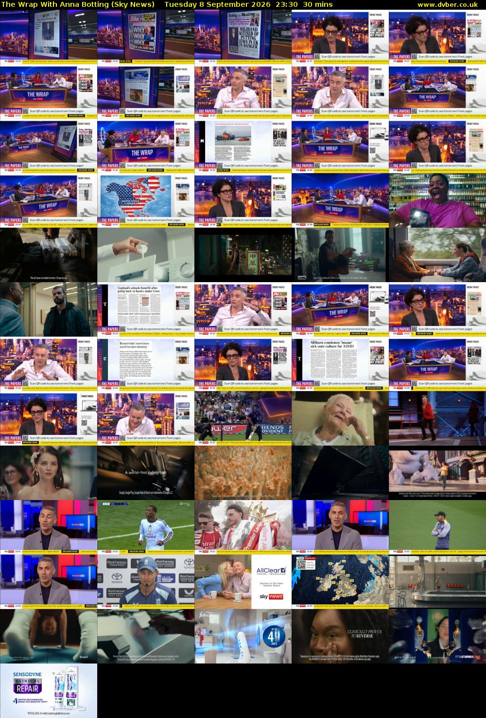 The Wrap With Anna Botting (Sky News) Tuesday 8 September 2026 23:30 - 00:00