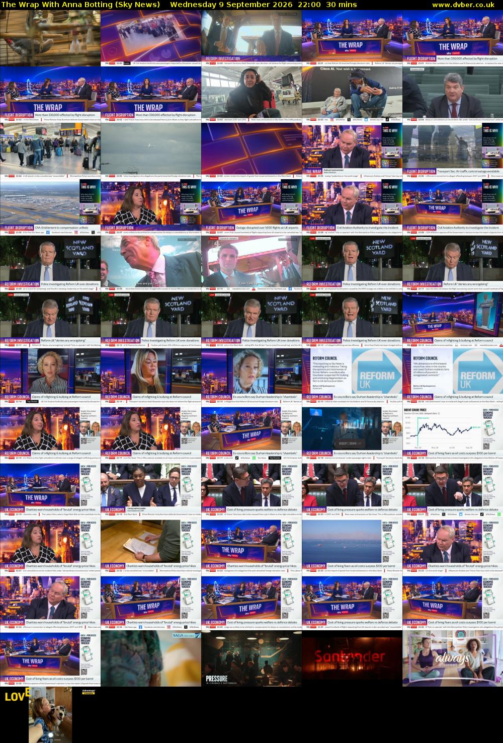 The Wrap With Anna Botting (Sky News) Wednesday 9 September 2026 22:00 - 22:30
