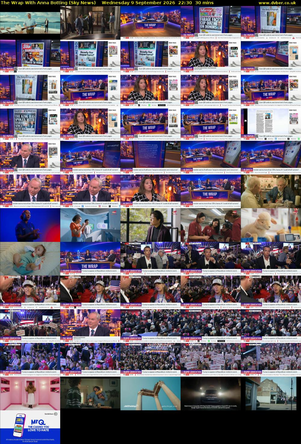 The Wrap With Anna Botting (Sky News) Wednesday 9 September 2026 22:30 - 23:00