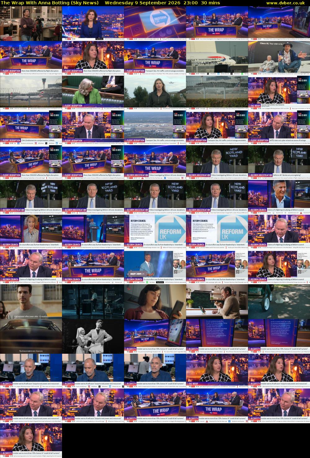 The Wrap With Anna Botting (Sky News) Wednesday 9 September 2026 23:00 - 23:30
