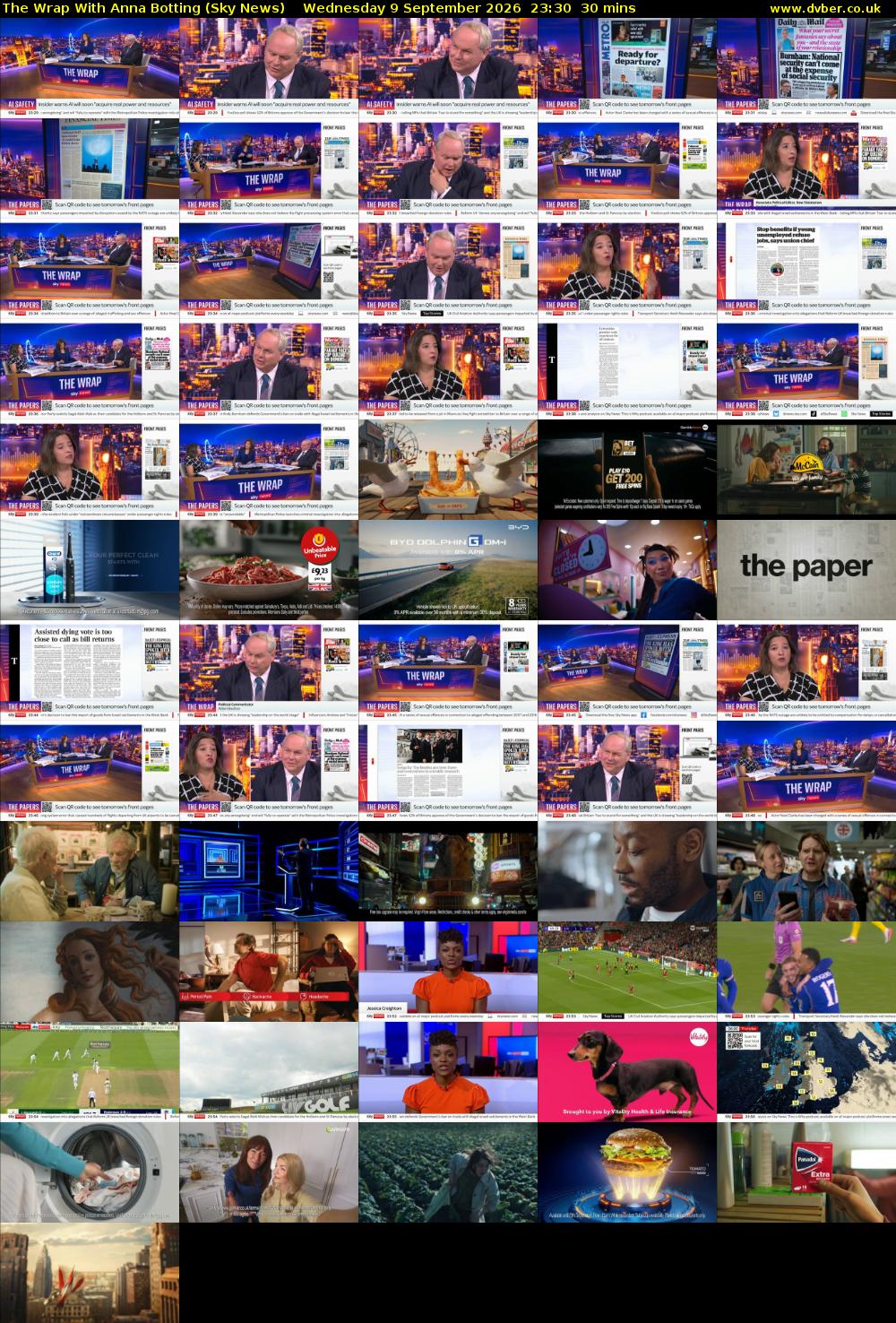 The Wrap With Anna Botting (Sky News) Wednesday 9 September 2026 23:30 - 00:00