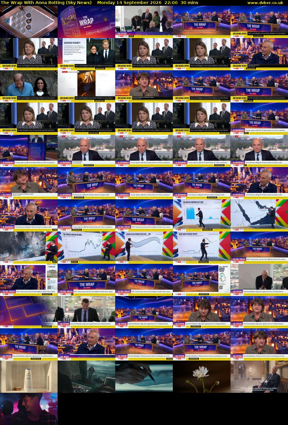 The Wrap With Anna Botting (Sky News) Monday 14 September 2026 22:00 - 22:30