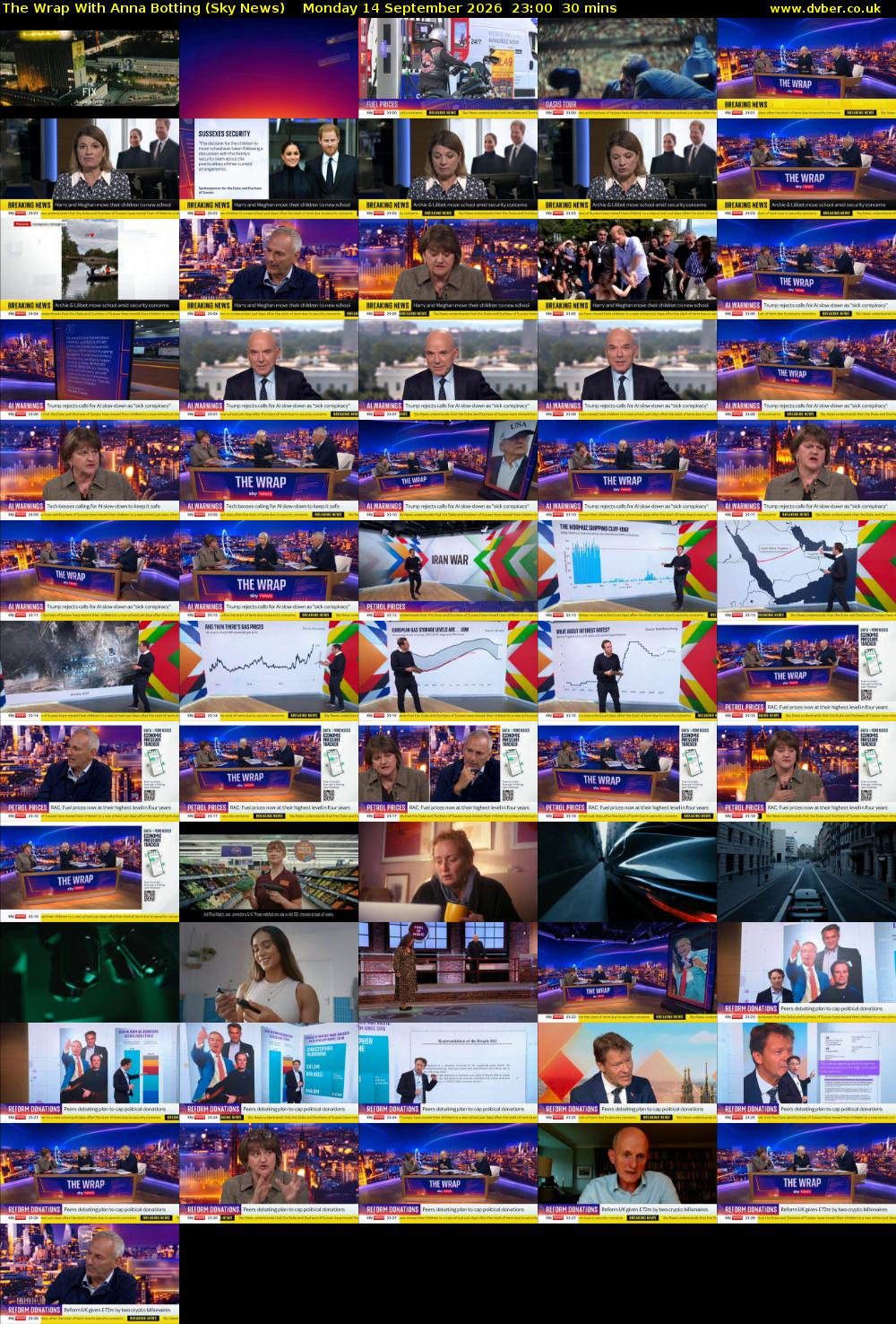 The Wrap With Anna Botting (Sky News) Monday 14 September 2026 23:00 - 23:30