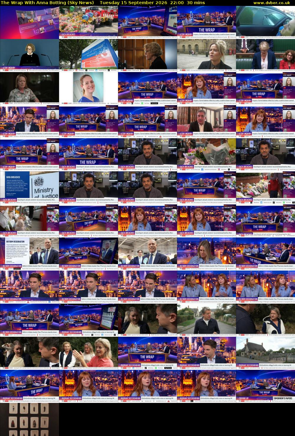 The Wrap With Anna Botting (Sky News) Tuesday 15 September 2026 22:00 - 22:30
