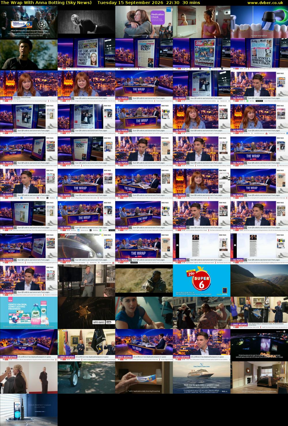 The Wrap With Anna Botting (Sky News) Tuesday 15 September 2026 22:30 - 23:00