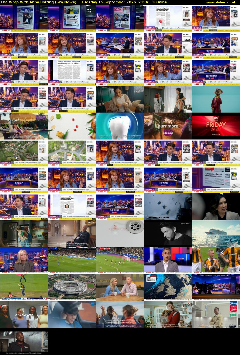 The Wrap With Anna Botting (Sky News) Tuesday 15 September 2026 23:30 - 00:00