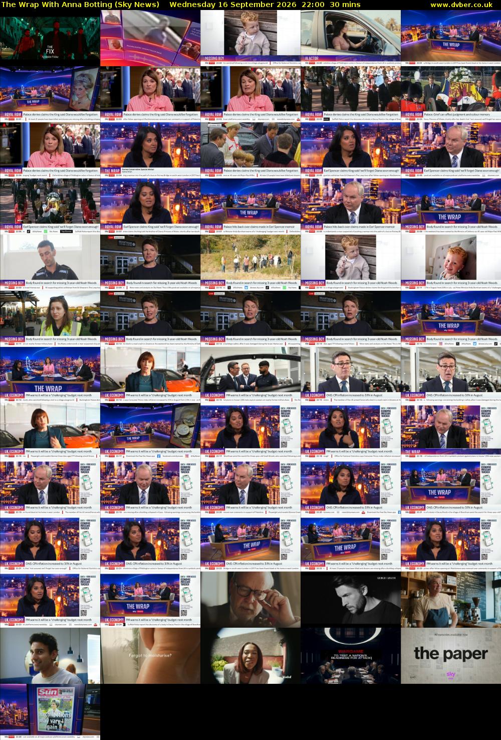 The Wrap With Anna Botting (Sky News) Wednesday 16 September 2026 22:00 - 22:30
