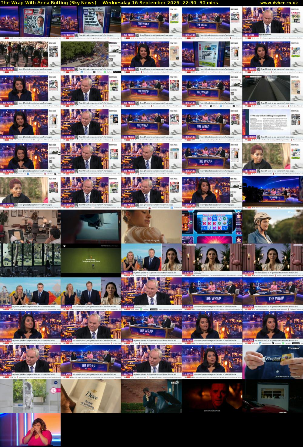 The Wrap With Anna Botting (Sky News) Wednesday 16 September 2026 22:30 - 23:00