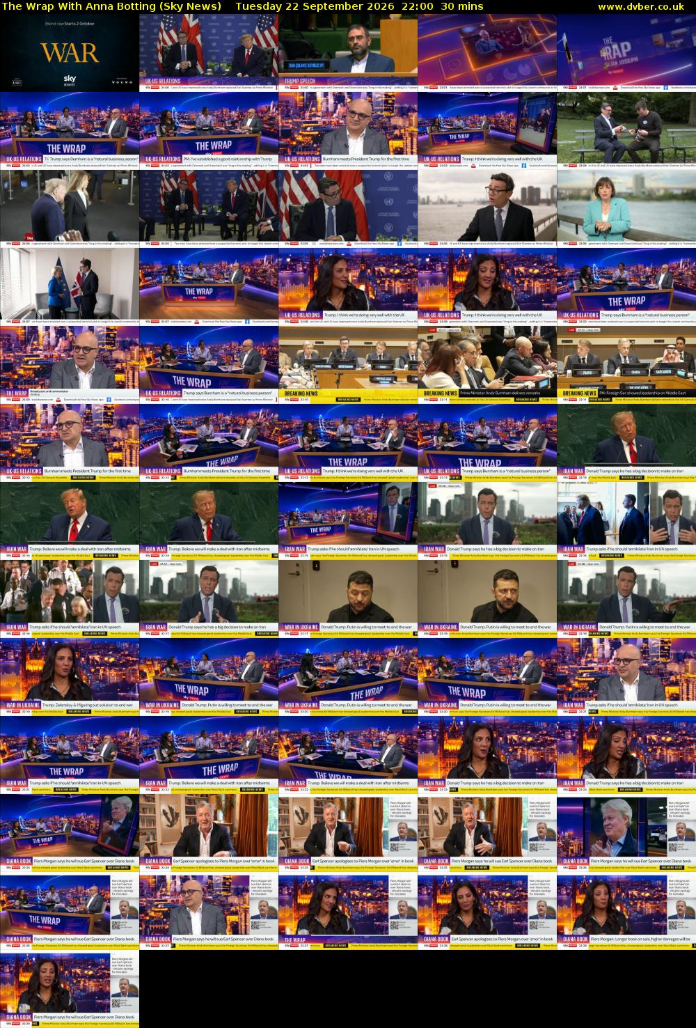 The Wrap With Anna Botting (Sky News) Tuesday 22 September 2026 22:00 - 22:30