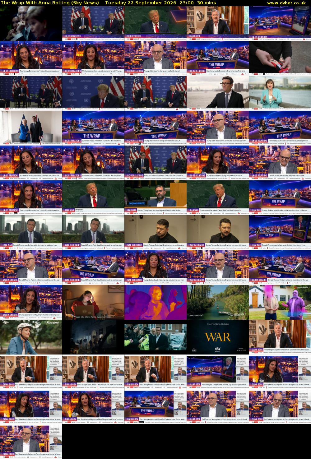The Wrap With Anna Botting (Sky News) Tuesday 22 September 2026 23:00 - 23:30
