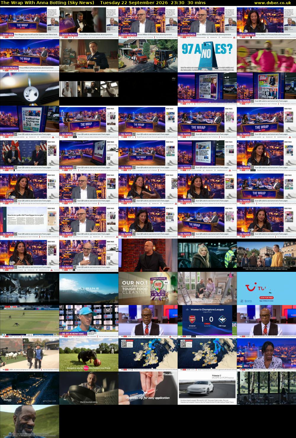 The Wrap With Anna Botting (Sky News) Tuesday 22 September 2026 23:30 - 00:00