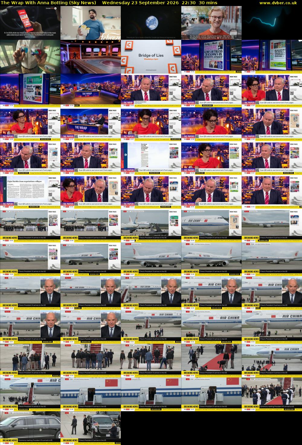 The Wrap With Anna Botting (Sky News) Wednesday 23 September 2026 22:30 - 23:00