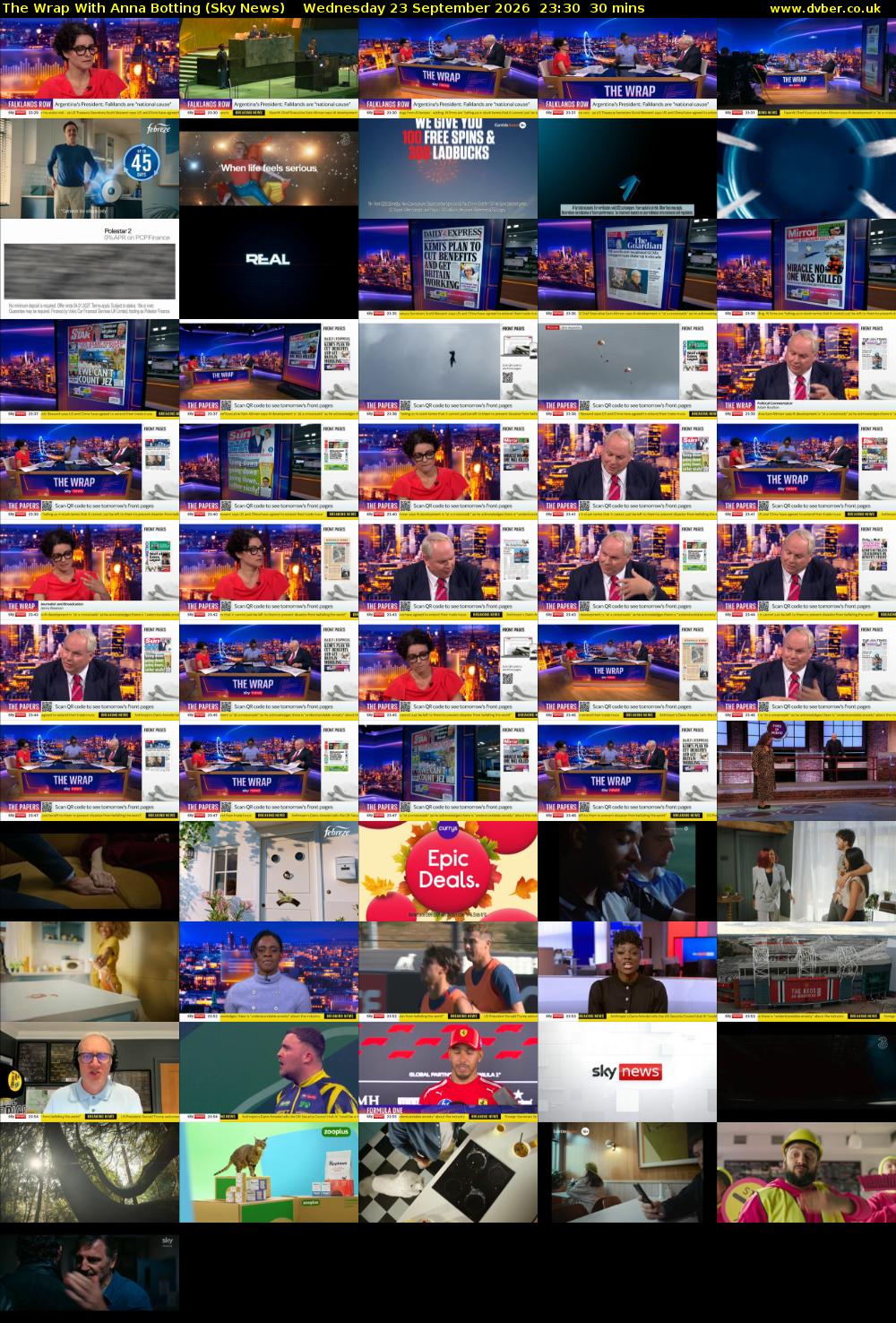 The Wrap With Anna Botting (Sky News) Wednesday 23 September 2026 23:30 - 00:00