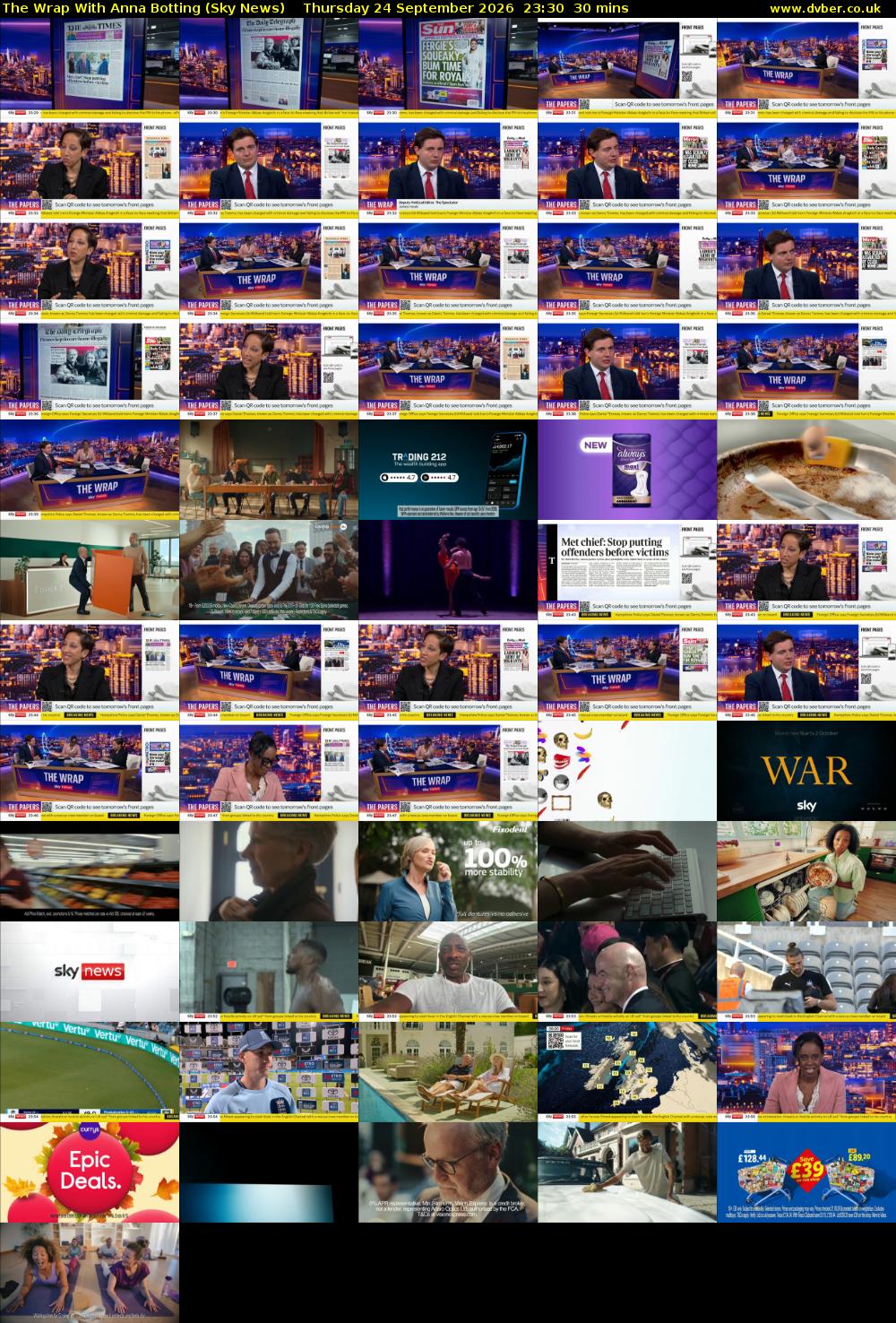 The Wrap With Anna Botting (Sky News) Thursday 24 September 2026 23:30 - 00:00