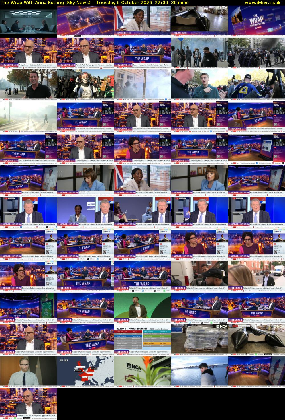 The Wrap With Anna Botting (Sky News) Tuesday 6 October 2026 22:00 - 22:30