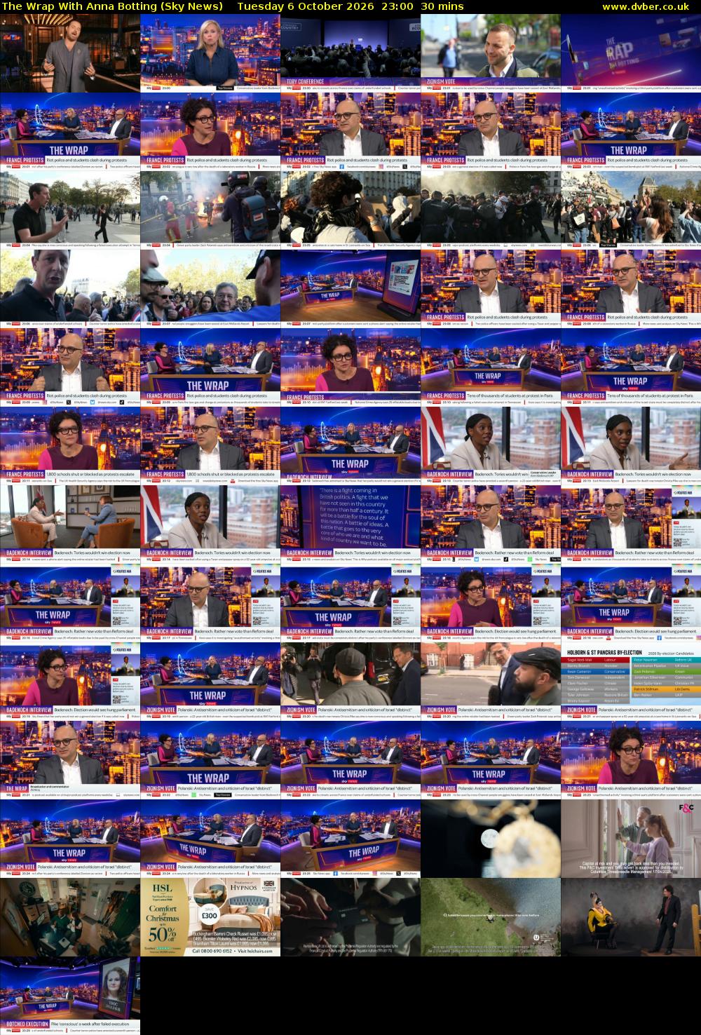 The Wrap With Anna Botting (Sky News) Tuesday 6 October 2026 23:00 - 23:30