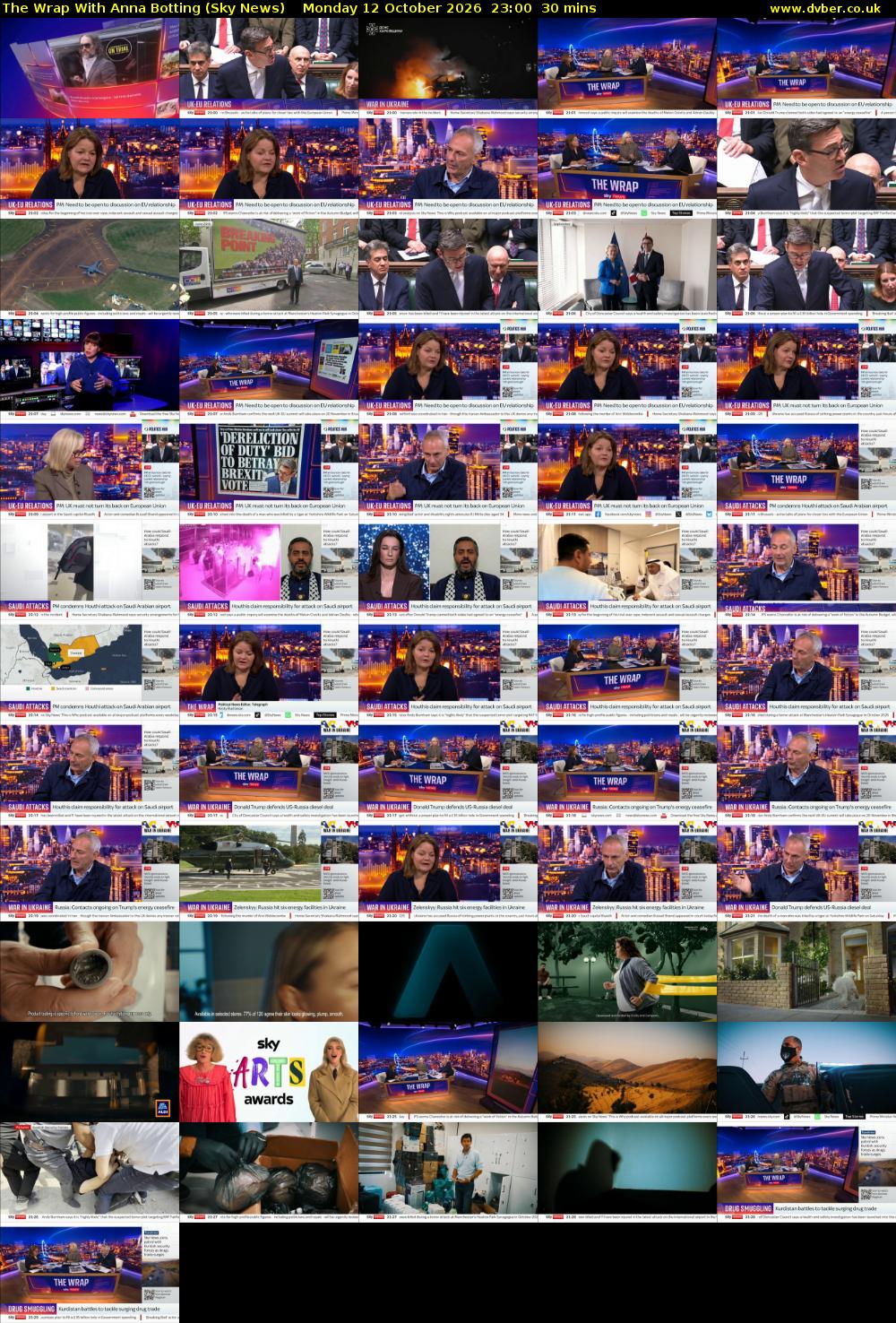 The Wrap With Anna Botting (Sky News) Monday 12 October 2026 23:00 - 23:30