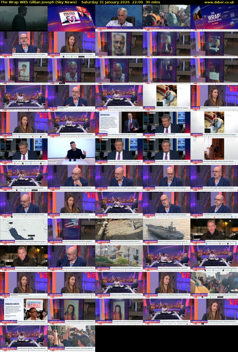 The Wrap With Gillian Joseph (Sky News) Saturday 31 January 2026 22:00 - 22:30