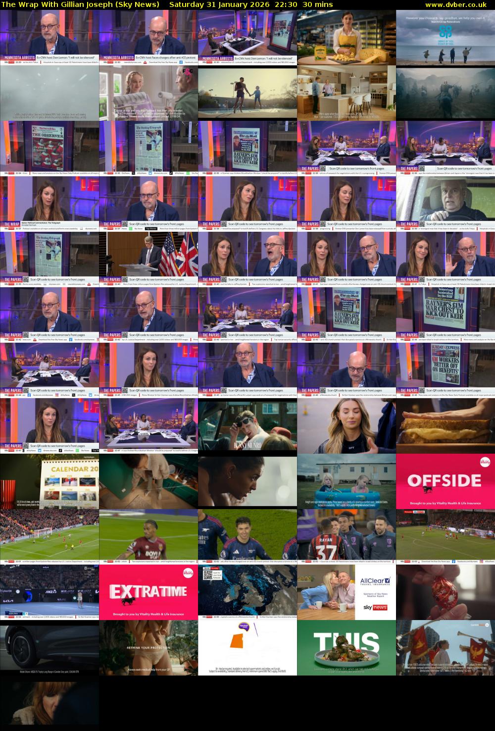 The Wrap With Gillian Joseph (Sky News) Saturday 31 January 2026 22:30 - 23:00
