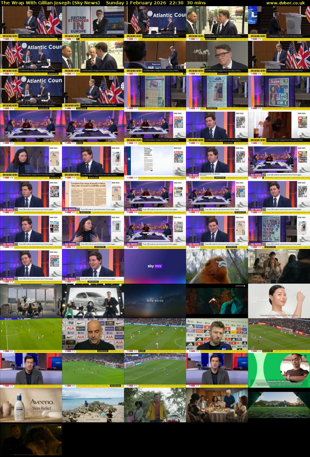 The Wrap With Gillian Joseph (Sky News) Sunday 1 February 2026 22:30 - 23:00