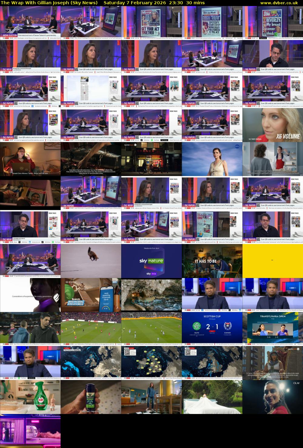 The Wrap With Gillian Joseph (Sky News) Saturday 7 February 2026 23:30 - 00:00