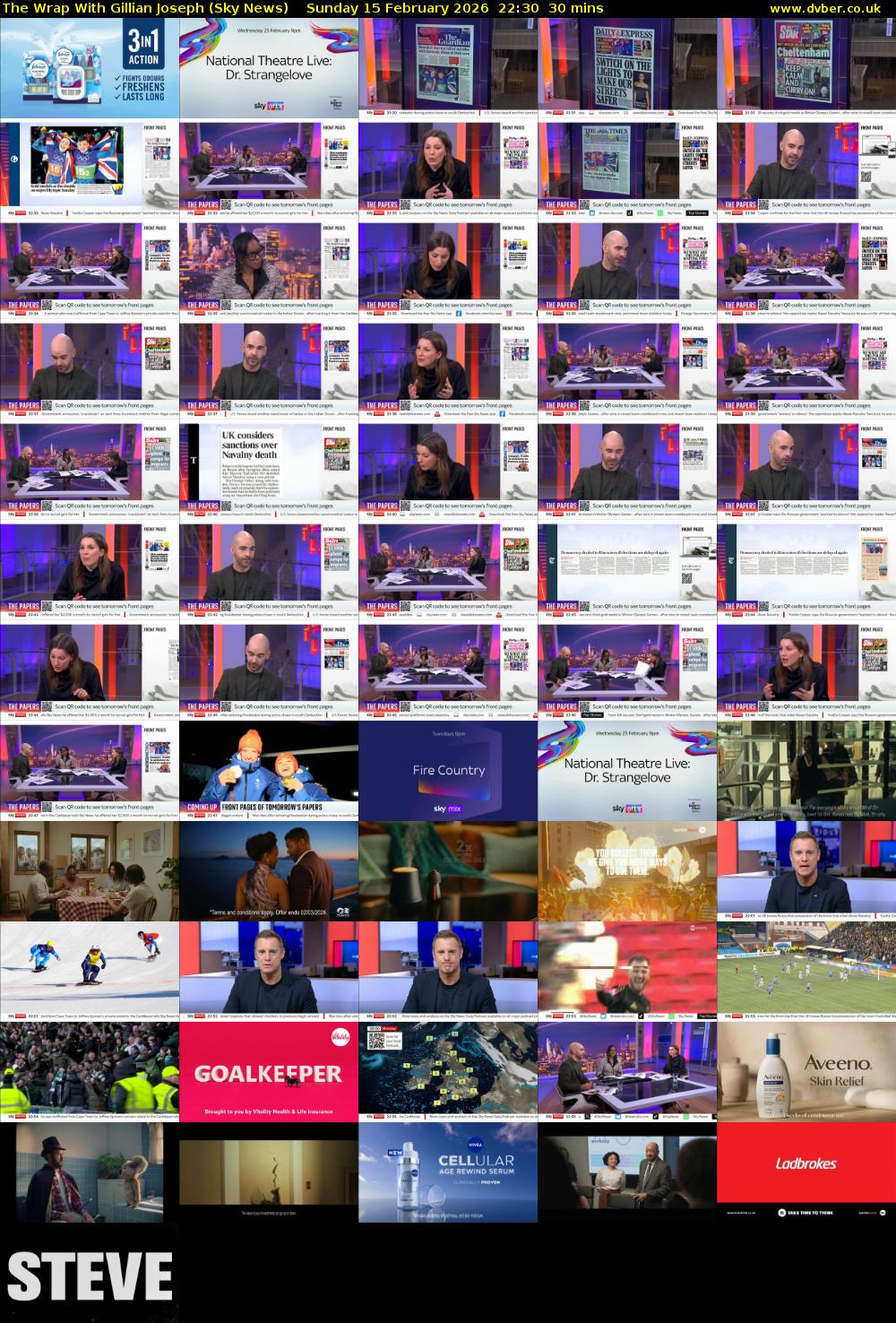 The Wrap With Gillian Joseph (Sky News) Sunday 15 February 2026 22:30 - 23:00