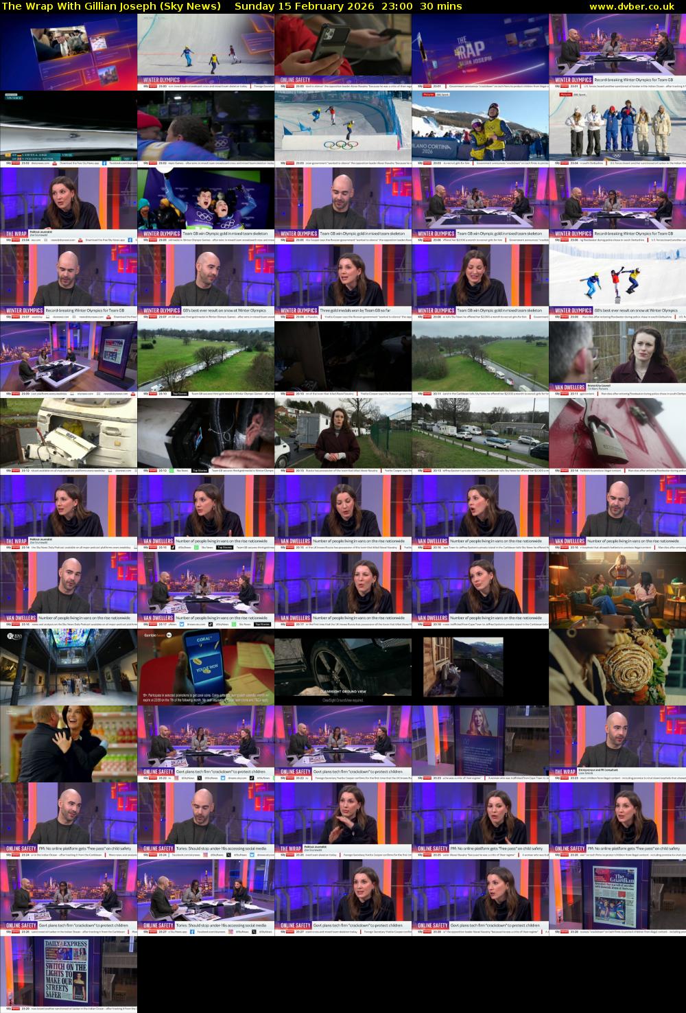 The Wrap With Gillian Joseph (Sky News) Sunday 15 February 2026 23:00 - 23:30