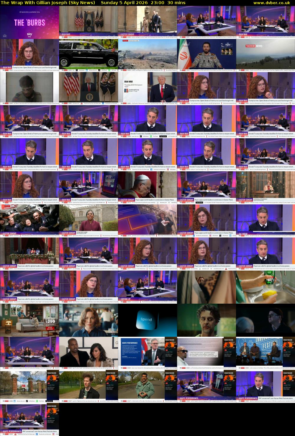 The Wrap With Gillian Joseph (Sky News) Sunday 5 April 2026 23:00 - 23:30