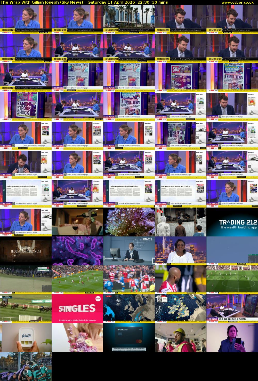 The Wrap With Gillian Joseph (Sky News) Saturday 11 April 2026 22:30 - 23:00