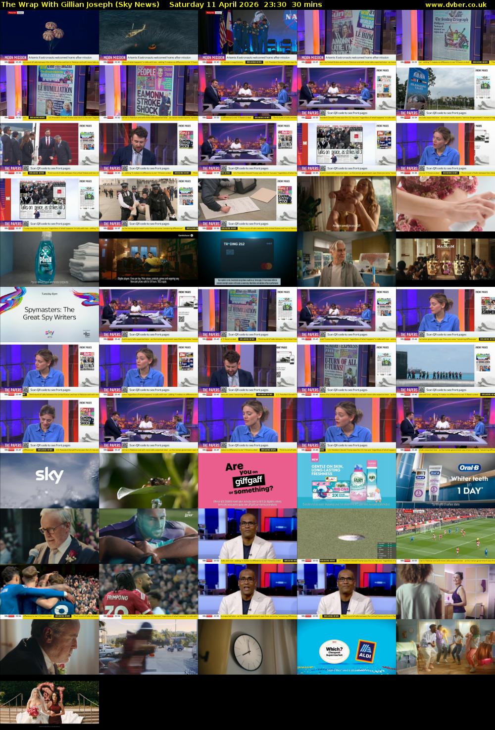The Wrap With Gillian Joseph (Sky News) Saturday 11 April 2026 23:30 - 00:00