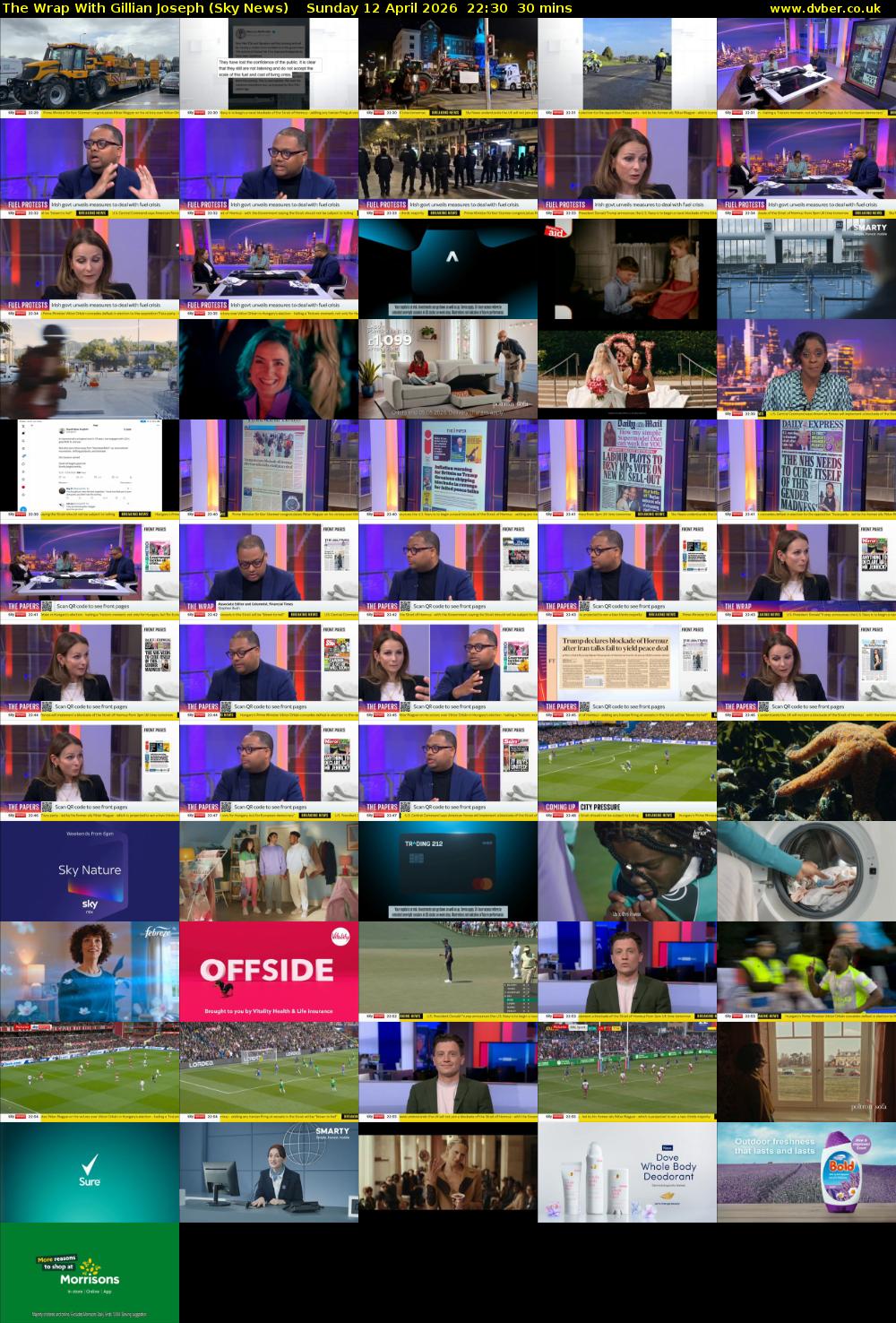 The Wrap With Gillian Joseph (Sky News) Sunday 12 April 2026 22:30 - 23:00