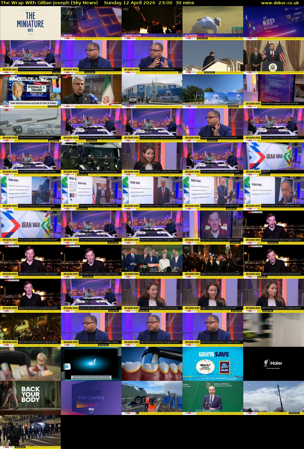 The Wrap With Gillian Joseph (Sky News) Sunday 12 April 2026 23:00 - 23:30
