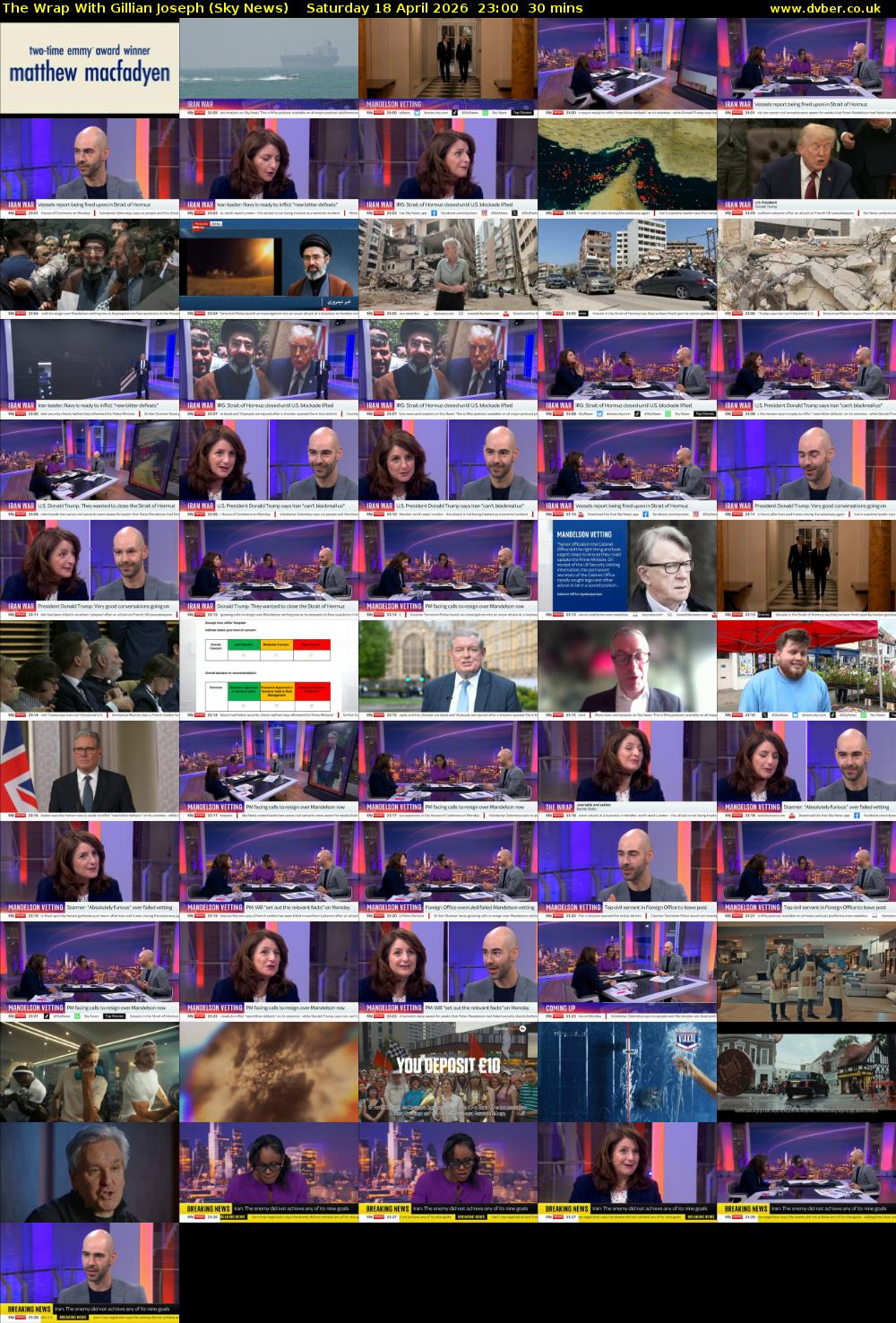 The Wrap With Gillian Joseph (Sky News) Saturday 18 April 2026 23:00 - 23:30