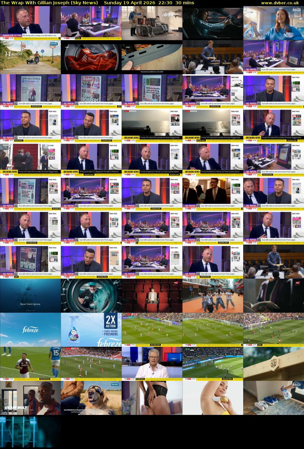 The Wrap With Gillian Joseph (Sky News) Sunday 19 April 2026 22:30 - 23:00